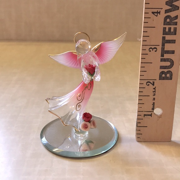 Other - Vintage Glass Baron Angel with Roses
